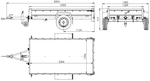 PKW-Anhänger 230x125 UNITRAILER GARDEN 230 KIPP mit grauer Abdeckung
