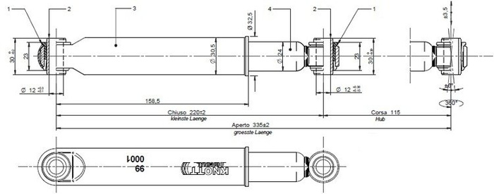 KNOTT Stoßdämpfer für Anhängerachsen 750-1800kg für Einzel- und Tandemachsen