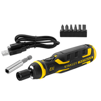STANLEY 4-V-Akkuschrauber mit Ladekabel und Bits 
