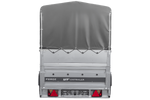 Autotransportanhänger 264x125 UNITRAILER FORCE 264 KIPP mit BIS-Seitenwänden, H-800-Rahmen und grauer Plane