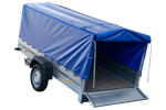 Langer PKW-Anhänger GARDEN TRAILER 264 KIPP mit Hochplane, Spriegel und Stützrad