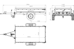 Einachsanhänger 200x106 UNITRAILER GARDEN 200 KIPP mit BIS-Seitenwänden und blauer Plane
