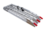 UNITRAILER ALR002 faltbare Rampen aus Aluminium für Anhänger, 221 cm, 680 kg Tragkraft, mit Gurt, 2er-Set