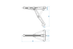 ProPlus 361504 ausziehbarer Eckstabilisator für 750-kg-Anhänger, 495 mm