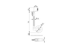 Stützrad mit Klemme, Gusseisenklemme KNOTT TK48+B48C6, Wellrohr, 300 kg, 48 mm, 700–940 mm
