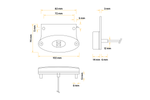 ASPÖCK FLATPOINT II LED Umrissleuchte, orange, universal, mit Halterung