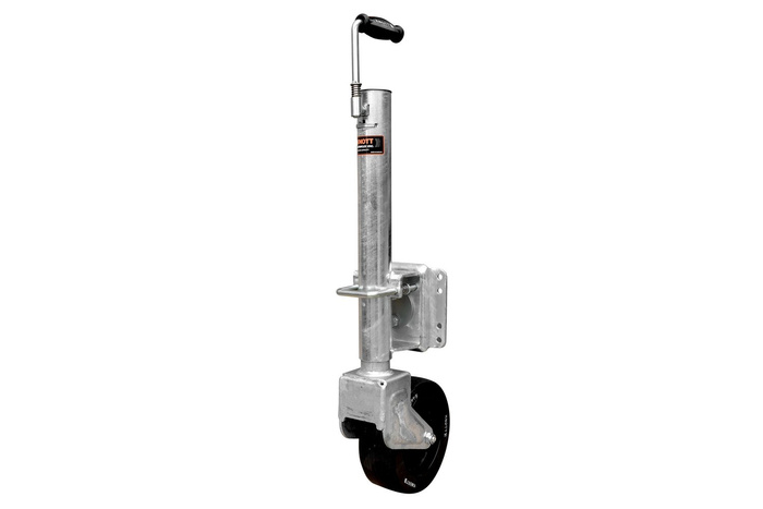 KNOTT TK57 Schwenk-Stützrad mit Halterung500 kg 57 mm 710–1010 mm