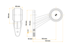 FRISTOM FT-009C LED Universal Umrissleuchte an einem Gummiarm